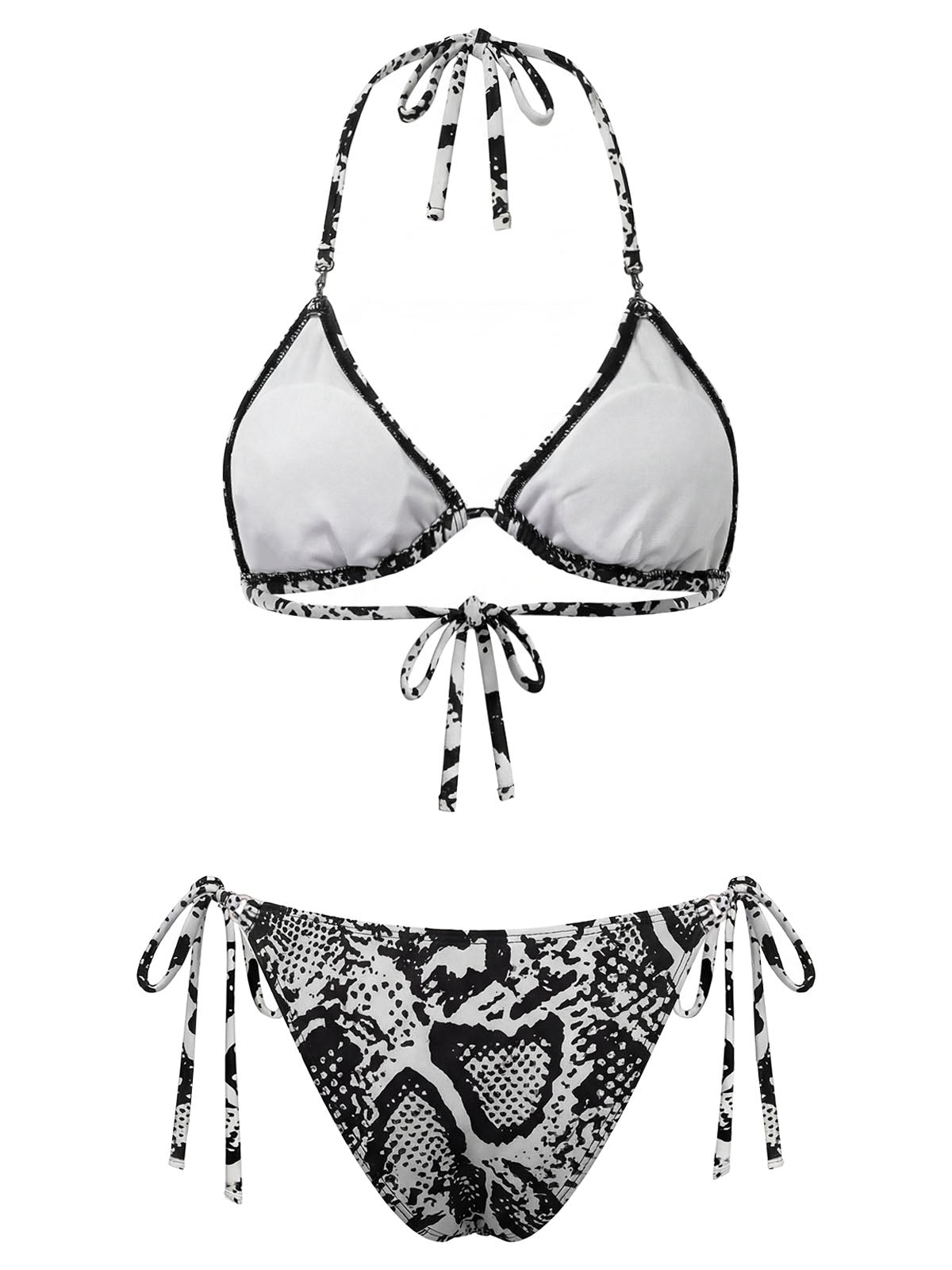1940s Snakeskin Twisted Metal-Trimmed Swimsuit & Cover-Up - Image 6