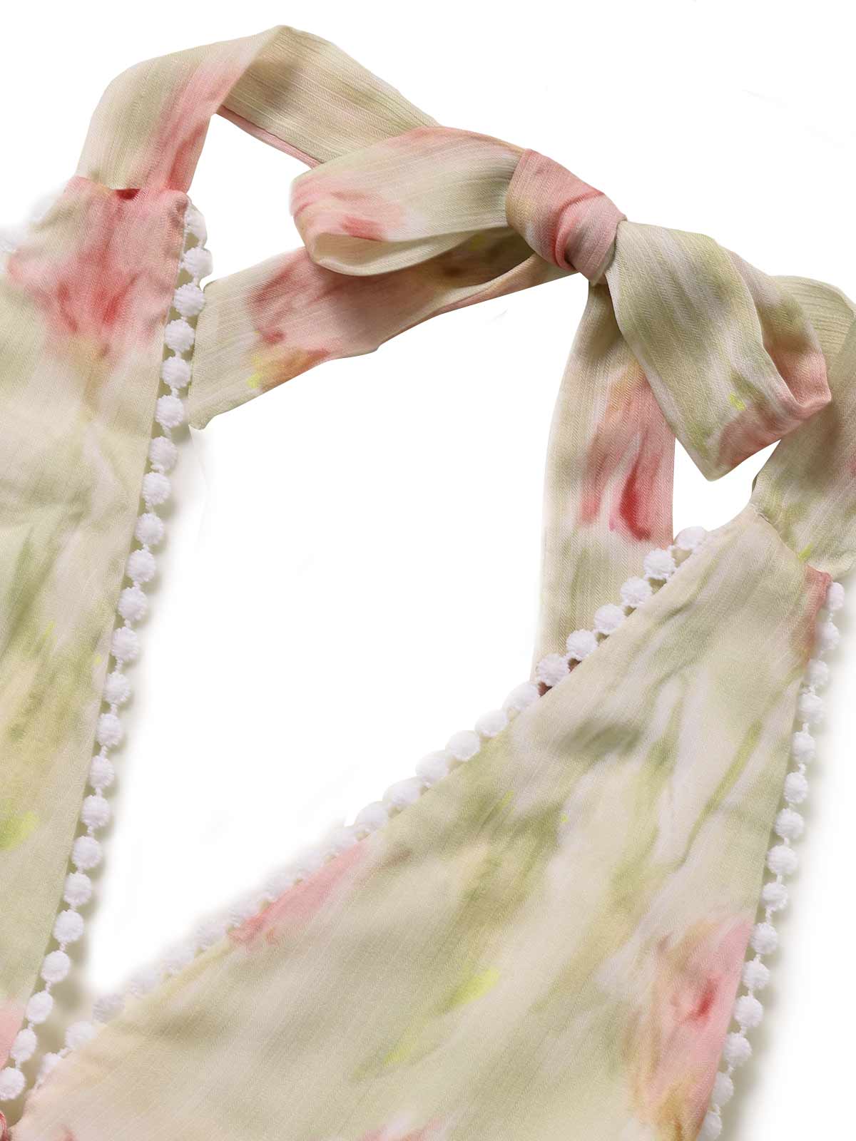 Pink 1940s Tulip-Beaded Drawstring Romper - Image 6