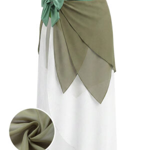 Chartreuse 1970s Layered Chiffon Tie Waist Sarong Cover-Up