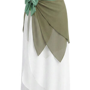 Alternative view of Chartreuse 1970s Layered Chiffon Tie Waist Sarong Cover-Up