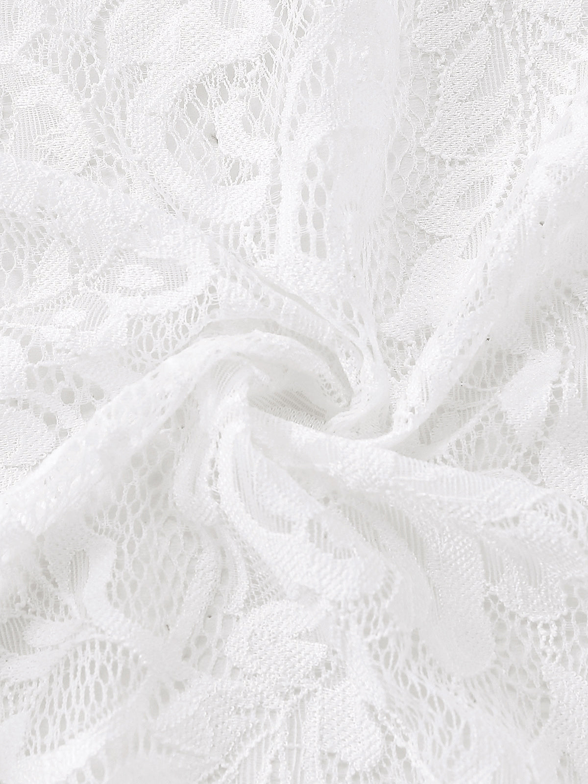 White 1960s Lace Flared Sleeve Ruffle Maxi Cover-Up - Image 9